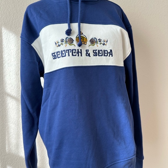 Scotch & Soda Hoodie Unisex  Blue/beige  NWT, Logo In The Front. Authentic. $118 - Picture 11 of 11